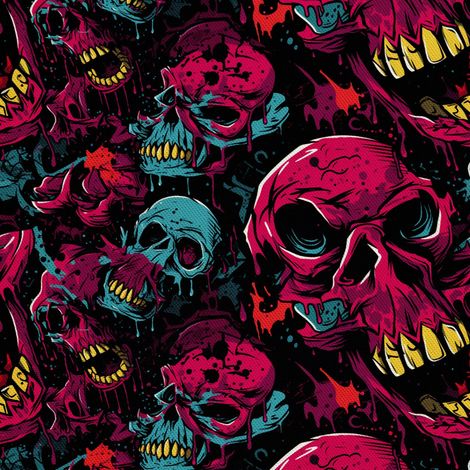 Tela Oxford decorativa para exteriores - Motivo de calavera I DX4503 (1/5)