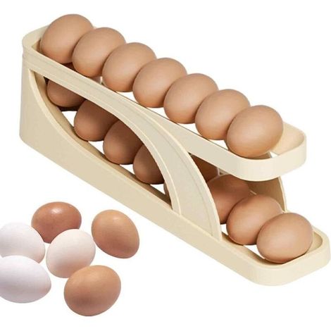 Rangement d'œufs - Distributeur d'œufs pour réfrigérateur Rangement d'œufs double couche pour réfrigérateur Rangement d'œufs pour 15 œufs (1/5)