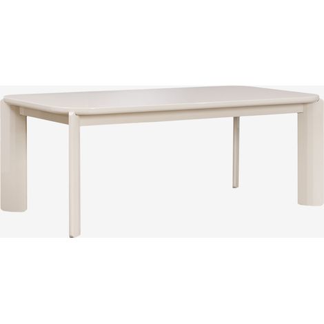 SKLUM Rechteckiger Esstisch 200x100 cm aus MDF Geneva Beige Tapioca