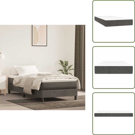 vidaXL Matelas de lit à ressorts ensachés 80x210x20 cm velours (1/5)