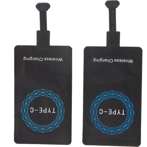 Adattatore caricabatterie wireless USB-C, ricevitore di ricarica portatile per telefoni cellulari, confezione da 2 (1/5)