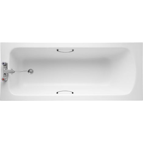 Armitage Shanks Sandringham 21 1700mm x 700mm Bath with Handgrips - 2 Tap Hole (inc Leg Set) (1/5)