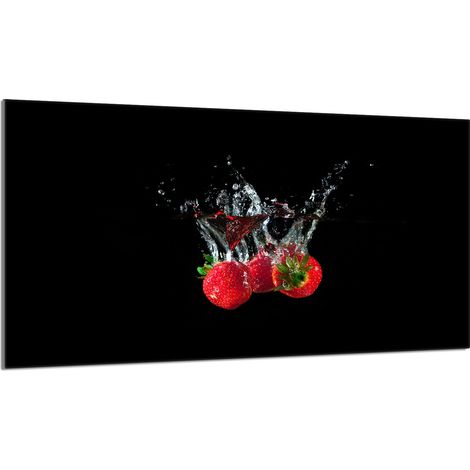 Protezione per piano cottura in vetro 90x52 Fragole (1/5)