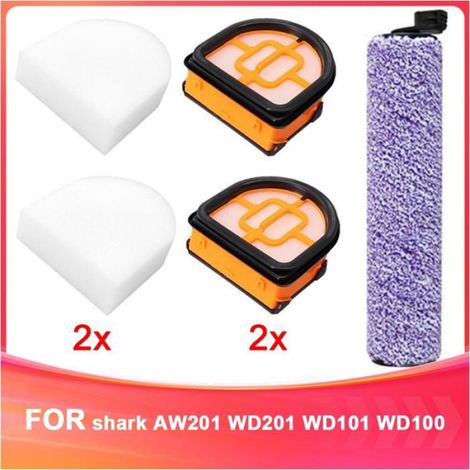 Accessoire de Remplacement pour Autolaveuse de Sol - Compatible Shark AW201 WD201 WD101 WD100 - Pinceau Balayage et Filtres Coton - Lot de 5 Pièces (1/5)