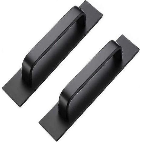 Lot de 2 poignées de meuble autocollantes en aluminium, finition inox, pour chambre, salle de bain et cuisine. (1/3)