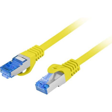 Cavo patch Lanberg S/FTP cat.6A 0,25m lszh CCA fluke passato giallo (1/3)