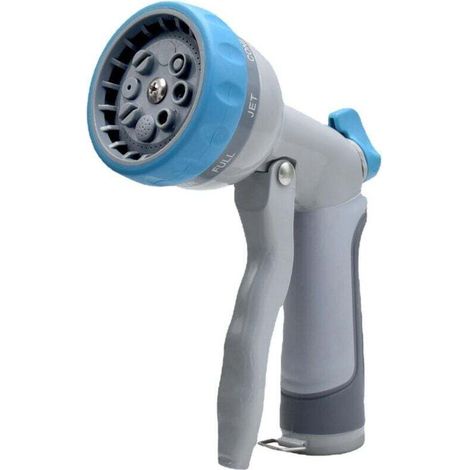 Pistolet Arrosage Jardin, Métal Lourd Pistolet d'arrosage de Tuyau, 8 modes et Contrôle du débit d'eau, de Jardin Pour arroser Les Plantes, Lavage de Voiture et Animaux (Bleu) (1/4)