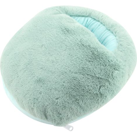 Lot bleu clair - Coussin chauffant USB pour pieds, chauffage d'hiver bureau, chaussons électriques