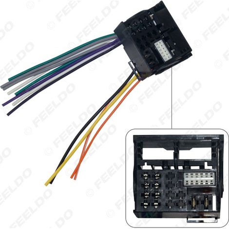 Connecteur mâle pour adaptateur secteur et câble de mise à niveau audio de voiture Volkswagen Golf7/Passat B8/Peugeot