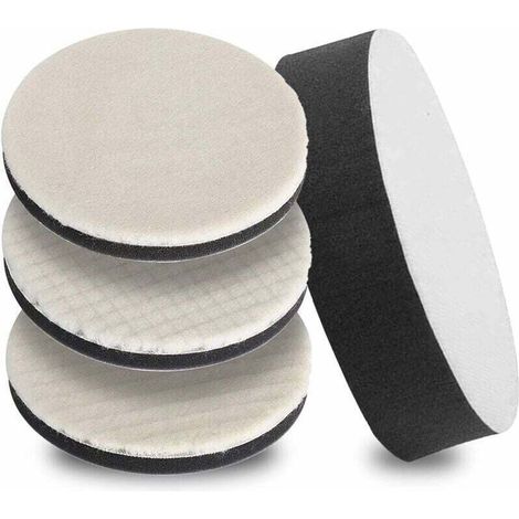 125 mm Auto-Polierwolle und -schwämme, 4er-Pack Schwamm-Polierhauben-Pads, Polierscheibe für Poliermaschine, Polierer, Schleifmaschine, Autopolierer (1/4)