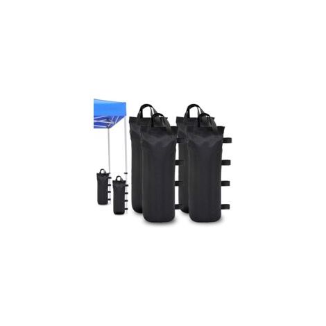 Sandsäcke für Faltzelte und Pavillons, Schwarz, 4er-Set, Sandsack (Schwarzer Sandsack) - Crezuo