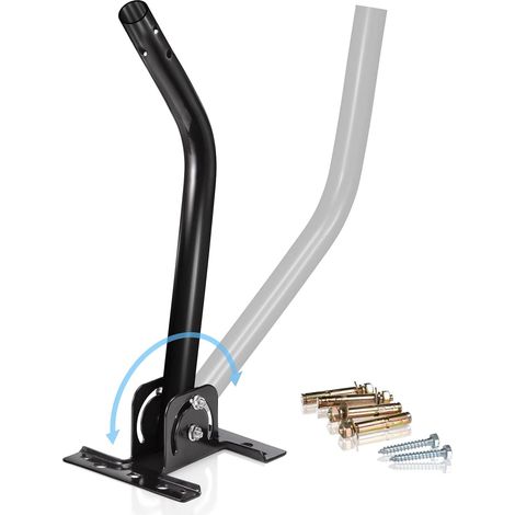 Support Antenne Type J Angle Réglable, avec Base Fixe en Acier Inoxydable adapté à l'installation Diverses Antennes Extérieures pour antenne Satellite Dish Support Toit Satellite (1/5)