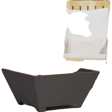 Brasero de exterior, construcción de acero, fácil de limpiar, negro. (1/2)
