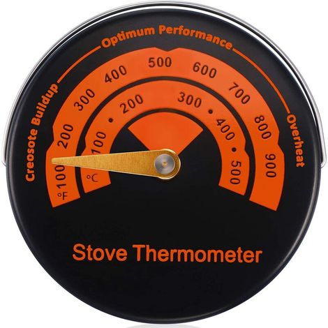 Thermomètre pour ventilateur de cheminée Termometro da forno magnetico, misuratore della temperatura del forno per ceppi e legna per il camino