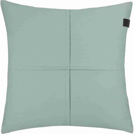 SCHÖNER WOHNEN Housse de coussin décorative sans rembourrage SOFT - 1 pièce 38x38 cm, vert tilleul (1/4)