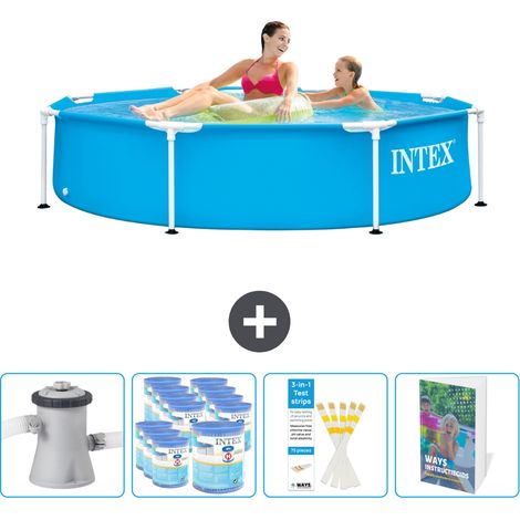 Intex Piscine Tubulaire Ronde - 244x51 cm - 5-pièces SCB123 (1/5)