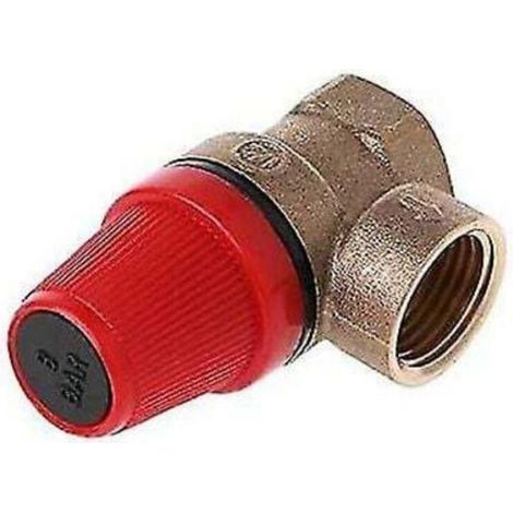 Soupape de surpression - - Femelle 1/2" - Laiton - 3 bars - Pour eau/pétrole/gaz (1/3)