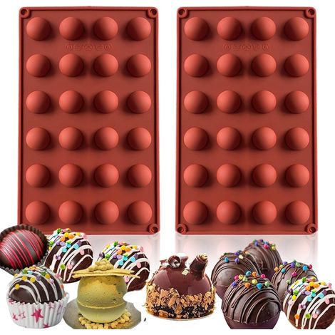 2 Pièces Demi SphèRe,Moule à Chocolat,Moule Silicone Patisserie (1/5)