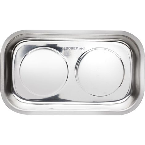R19102000 Bandeja magnética de acero inoxidable 2x imán 240x140 mm