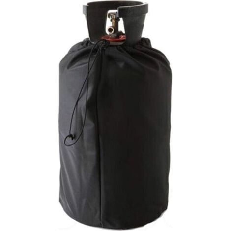 Housse pour bouteille de gaz propane, housse de protection pour bouteille de gaz 210D avec cordon de serrage réglable, housse Oxford imperméable, coupe-vent et résistante aux UV pour bouteilles de gaz (1/5)