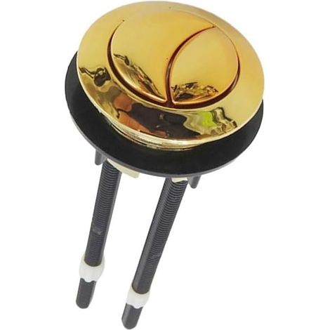 Bouton poussoir de toilette 38 mm doré (1/5)