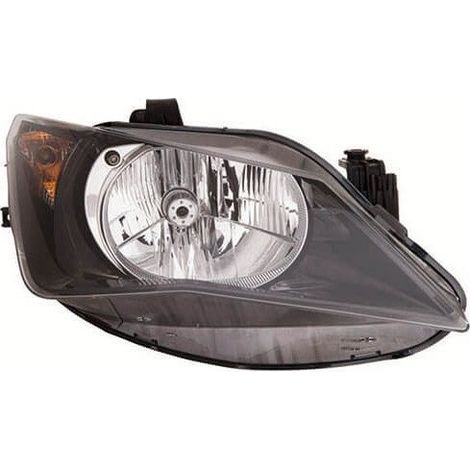 Phare avant droit H4 noir Seat Ibiza 4 6J5, 6P1 phase 2 et 3 2012-2017