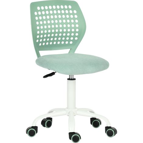 Chaise de Bureau Enfant Vert, Chaise de Bureau Colorée pour la Maison, Siège D'ordinateur Ergonomique Réglable, Dossier Respirant à Motif à Pois, Siège Pivotant à 360 Degrés (1/5)