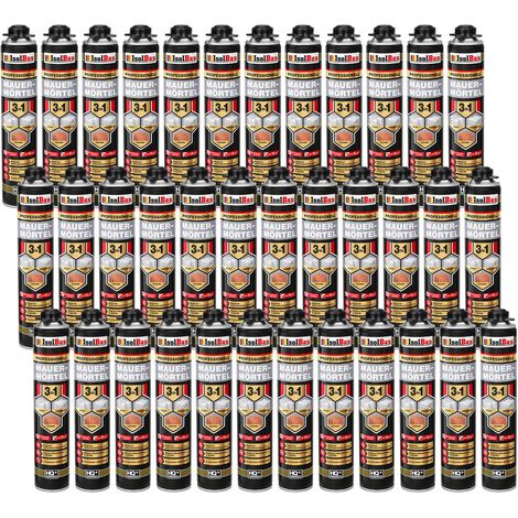 IsolBau Mortier de maçonnerie en mousse adhésive Mauermörtel 36 pièces. (1/5)