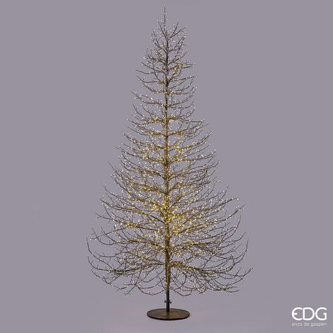 EDG Enzo De Gasperi Albero di Natale Faggio Rich Black 6590 MicroLED H300 Ø180 cm IP44 – Albero Luminoso da Esterno (1/3)