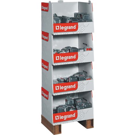 Box Standard 60 interrupteurs 10A et 120 prises 2P+T 16A saillie - Plexo - Gris - Legrand