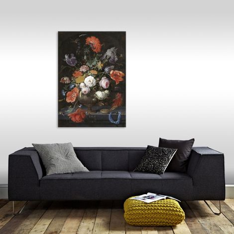 Toile imprimée florale Tableau de maître 70 x 100cm Multicolore (1/3)