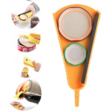 Abrebotellas multifuncional, abrebotellas manual multifuncional 3 en 1, herramienta de cocina universal, abrelatas apto para cocina, restaurante, bar, etc. (1/5)