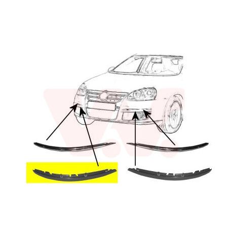 Moulure de pare-choc inférieure à peindre avant droit Volkswagen Golf 5 SW 2007-2009