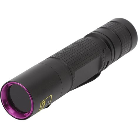 Mini linterna UV portátil tipo bolígrafo, luz negra ultravioleta para detectar orina animal o plata (agente fluorescente de 365 nm).