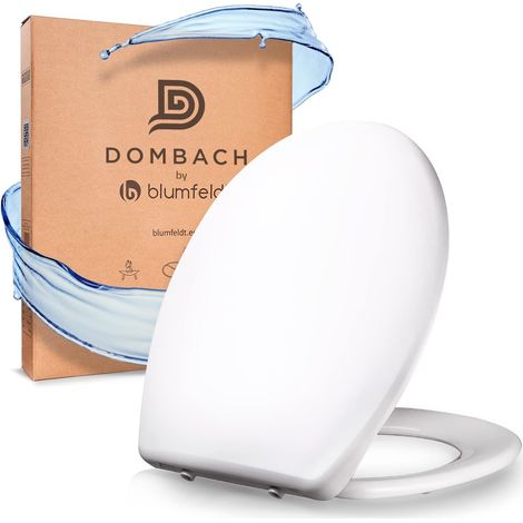 Abattant WC premium avec fermeture en douceur, Amovible (Blanc), Siège WC avec frein de chute, Couvercle WC, Lunette de toilette, Abattant de toilette, Ovale (1/5)