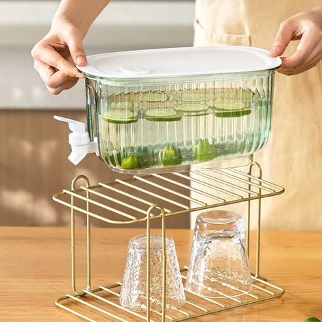 Distributeur de boissons grande capacité, de qualité alimentaire, en acier inoxydable épais et étanche, avec robinet, pour la maison (écologique).