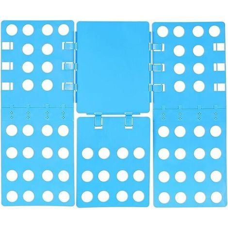 Planche à plier vêtements 3 ème génération 68 x 57 plieuse chemises plieur t-shirts flip flop, Bleu, (1/5)