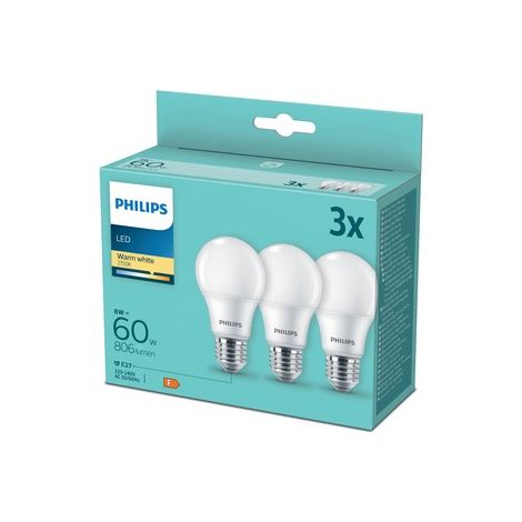Bombillas LED Selgros111 E27 8W (3 unidades) - Blanco cálido, Ahorro de energía