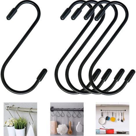 Set mit 12 S-förmigen Hängehaken – 15,3 cm – Robust für Küche, Bad, Schlafzimmer und Büro (1/5)
