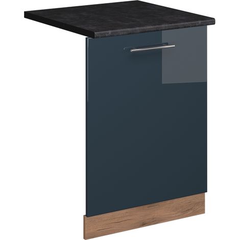 Panel frontal del lavavajillas Fame-Line, Azul oscuro alto brillo, 60 cm , ET Antracita, Vicco (1/5)