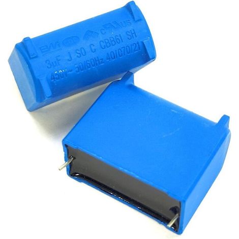 Packung mit 5 blauen Folienkondensatoren BM 3UF 450V, Industriequalität, Hochfrequenz, hohe Kapazität, niedriger ESR-Wert, Durchsteckmontage, 3 µF, geeignet für Wechselrichter/Netzteile/variable Netzt