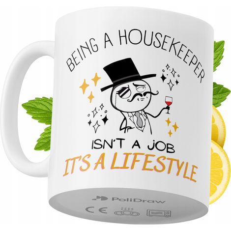 Lustige Kaffeetasse mit witzigem Textdesign – ideal für Haushälterinnen, Geburtstage, Namenstage und Feiertage. Hochwertige Tasse für besondere Anlässe, ob zu Hause, im Büro oder bei der Arbeit. Farbe