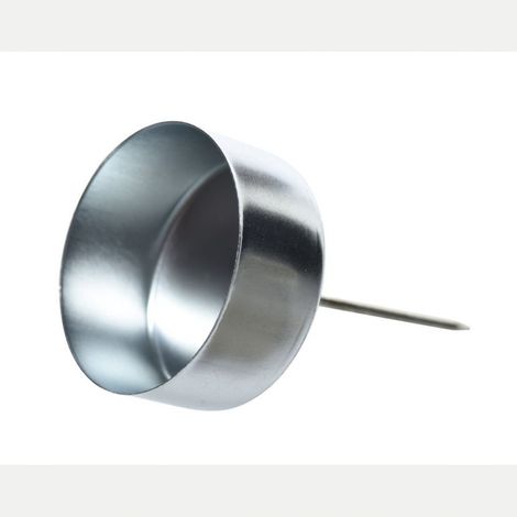 PORTACANDELE METALLICO ARGENTATO D 4,2 X H 7,5 CM