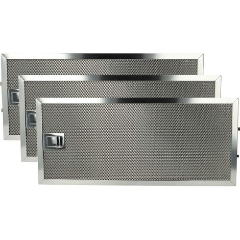vhbw 3x Filter Metallfettfilter Ersatz für Miele 8165760, 4002515616383 für Dunstabzugshaube - 17,0 x 38,5 x 0,9 cm, Edelstahl
