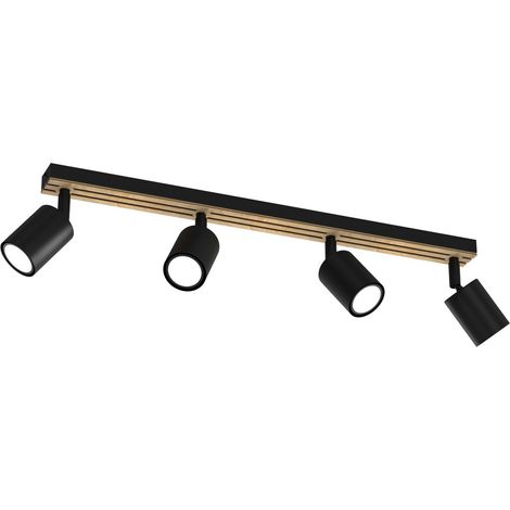 [NEUWERTIG] B-Ware Envostar Tino Deckenspot Vierflammig Schwarz Holz Deckenlampe Deckenleuchte S66 (1/2)
