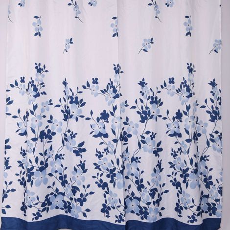 TTE13641200 LULET Cortina de Ducha Blanco y Azul - ref: TTE13641200 (1/2)