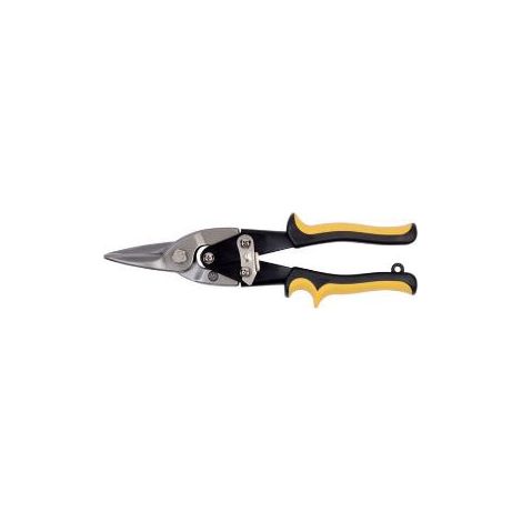 KREATOR tijera corta chapa recta 250 mm , Una tijera corta chapa, de corte recto que dado el material con el que esta realizado no tendra problemas en trabajar. Cromo vanadio