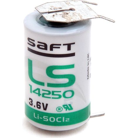 Saft - Pile lithium LS14250-3PF 1/2AA 3.6V 1.2Ah 3PF