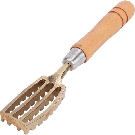 Squamatore per pesce, desquamatore in rame ad alta efficienza con manico in legno, utensile da cucina, per risparmiare fatica. (1/5)