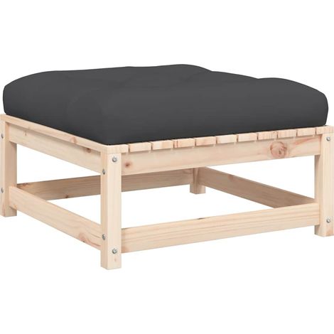 Maison Exclusive - Gartenhocker mit Kissen Massivholz Kiefer